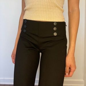 ZARA - Black Jegging with Buttons - Size: M NWT
